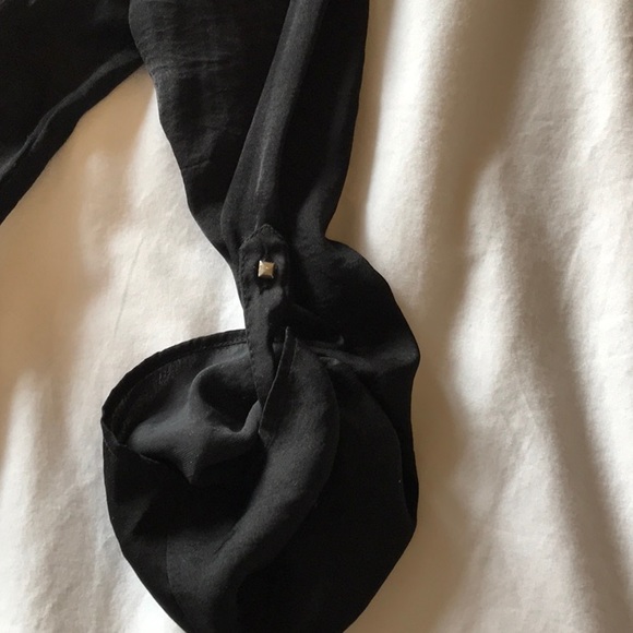 Zara Black Tunic V-Neck Top - Picture 10 of 11